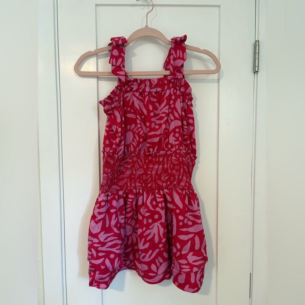Chelsea & Violet Red and Pink Patterned dress